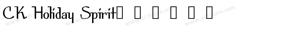CK Holiday Spirit字体转换